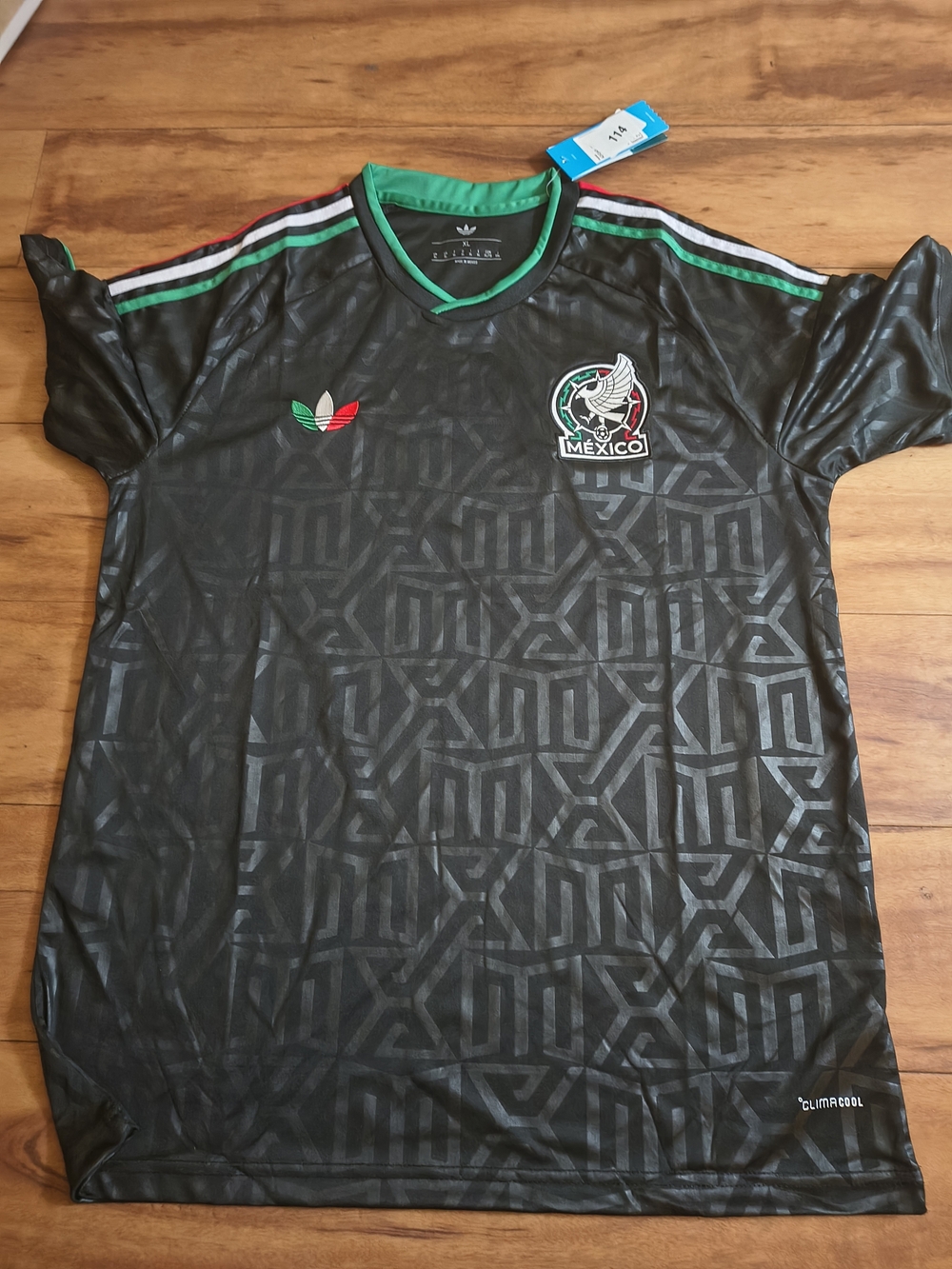Adidas Mexico Men's Black Green Football Jersey